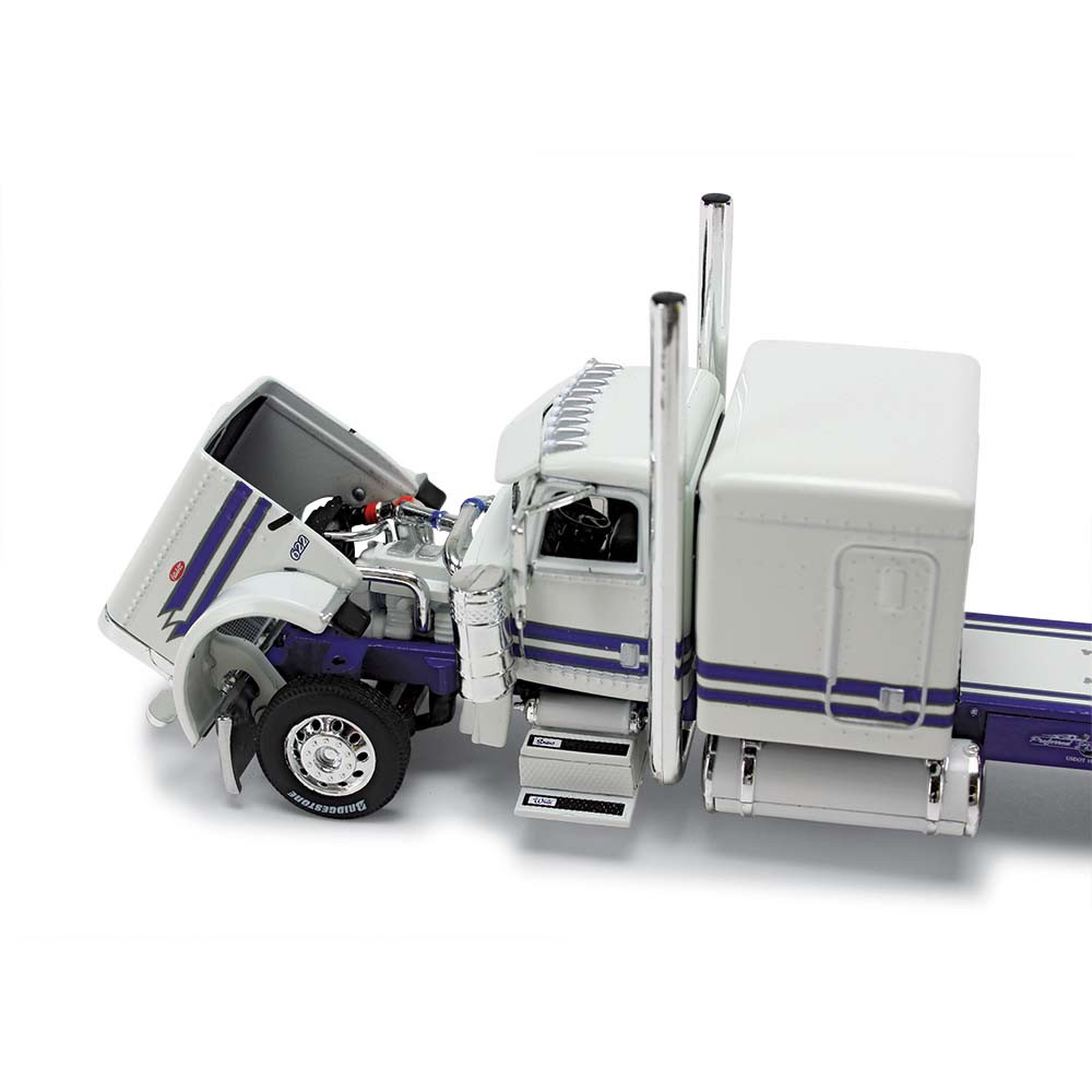 69-1297: Big Rigs #8: PMI Snow White
1/64 Peterbilt Model 389 with 63"" Flat Top Sleeper & Heil Fuel Tank Trailer