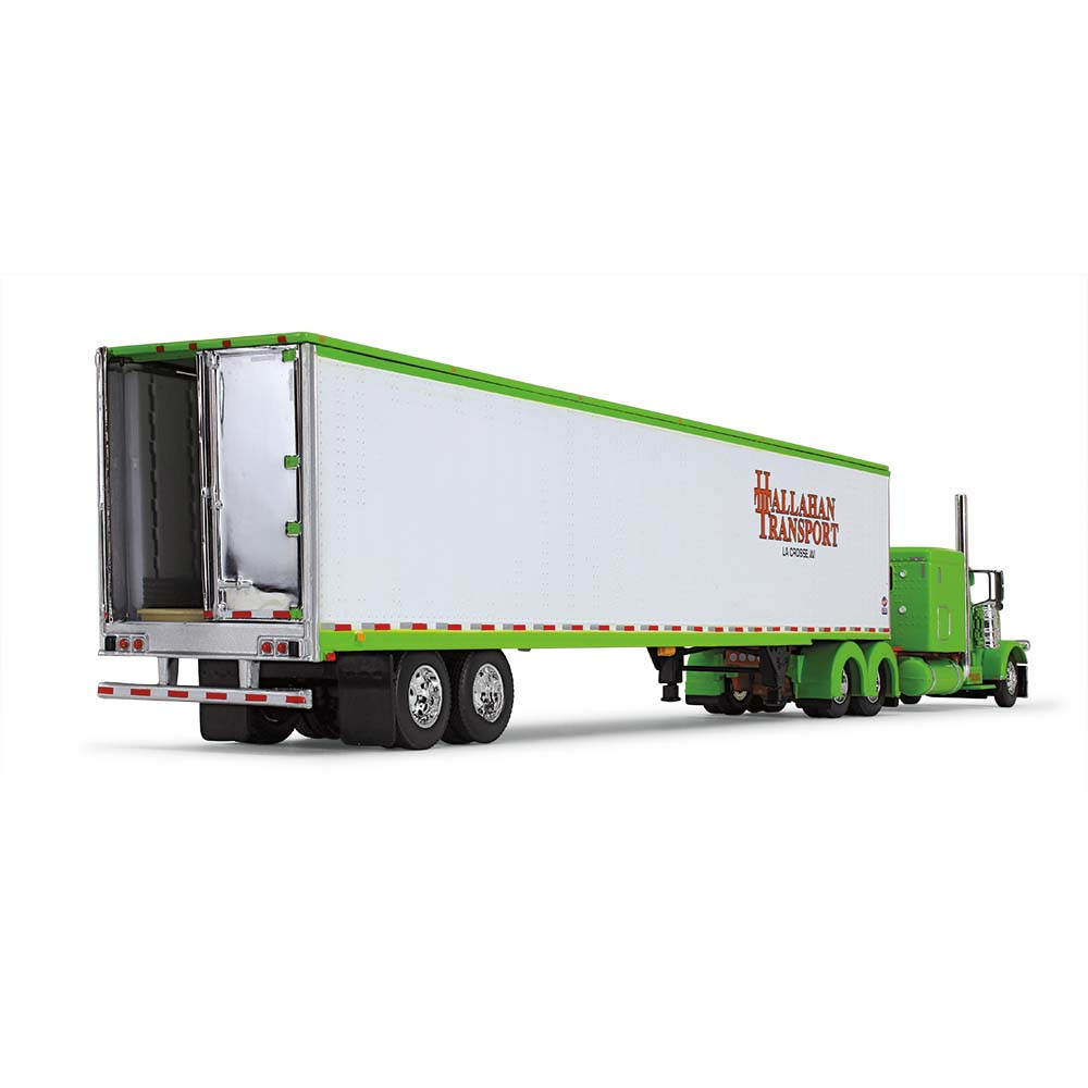 69-1329: Big Rigs #9 - Hallahan Transport
1/64 scale Peterbilt Model 389 with 63"" Flat Top Sleeper & 53' Utility Trailer