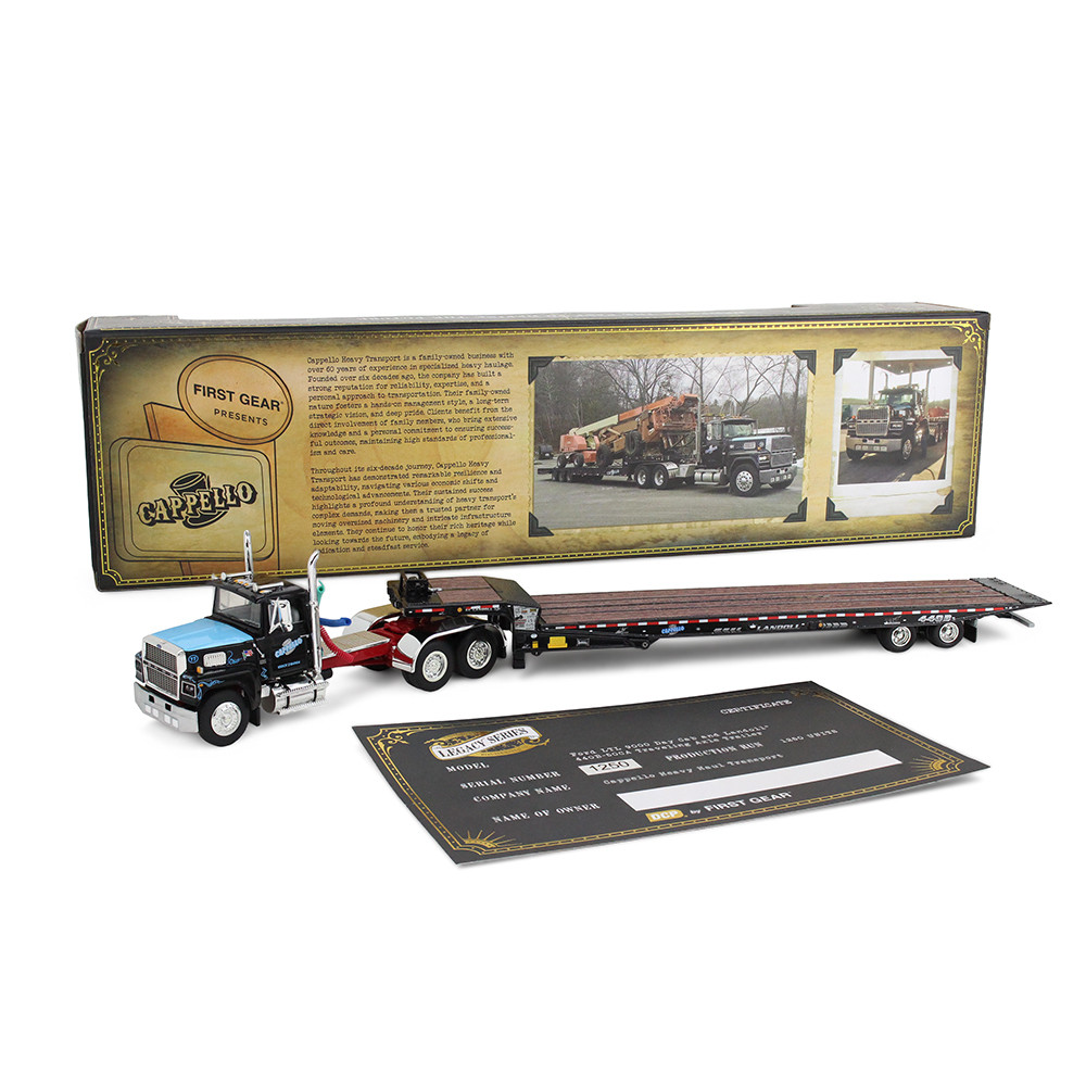 Legacy Series #3: Cappello Heavy Transport Ford LTL 9000 Day Cab & Landoll 440B-50CA Traveling Axle Trailer