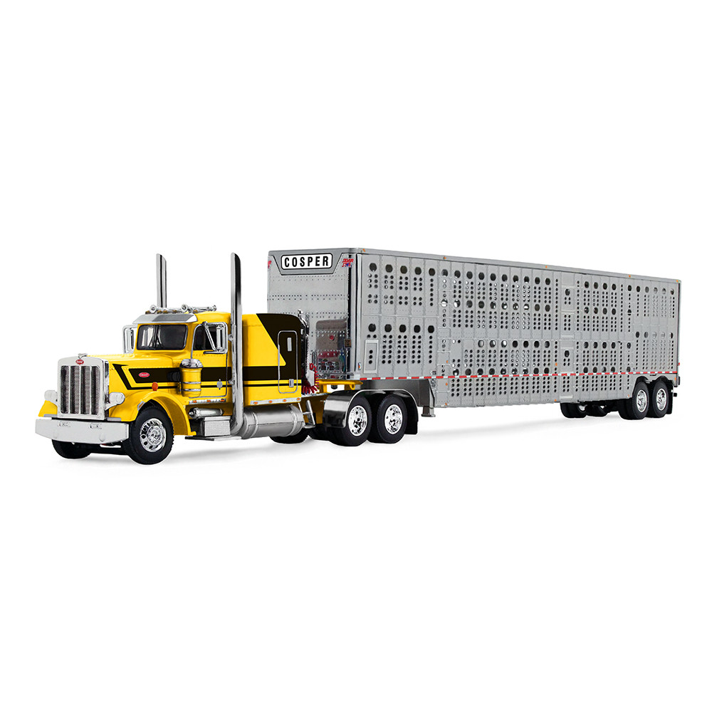 Red's Favorites - Hank Cosper Peterbilt Model 359 with 63" Flat Top Sleeper & Wilson Silverstar Livestock Trailer