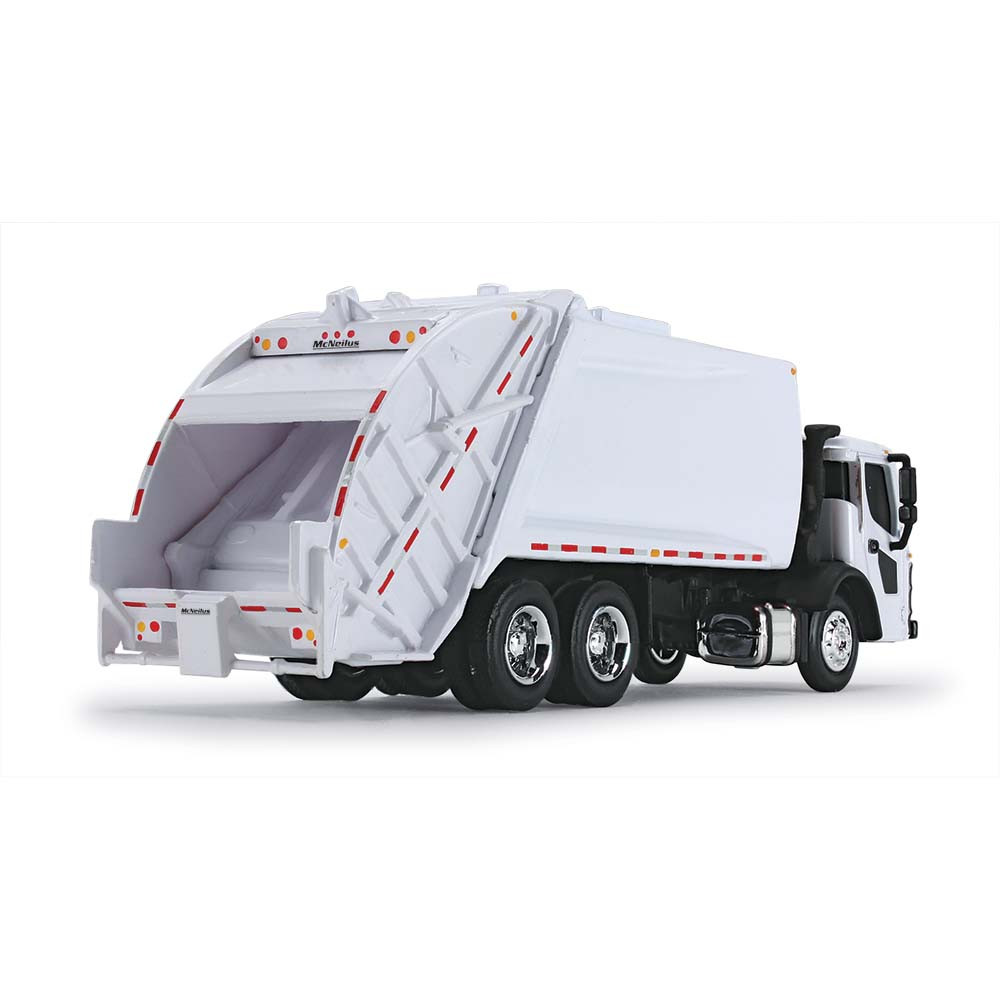80-0351: White 
1/87 scale Mack LR with McNeilus Meridian Rear Loader