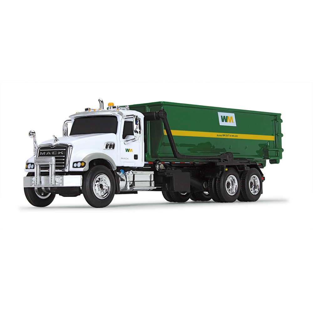 80-0356D: WM 
1/87 scale Mack Granite MP with Tub-Style Roll-Off Container