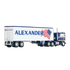 60-0846: Fallen Flag #36 Alexander Trucking 
1/64 scale Kenworth K100 COE Flattop with 40' Vintage Reefer Trailer