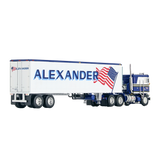 60-0846: Fallen Flag #36 Alexander Trucking 
1/64 scale Kenworth K100 COE Flattop with 40' Vintage Reefer Trailer